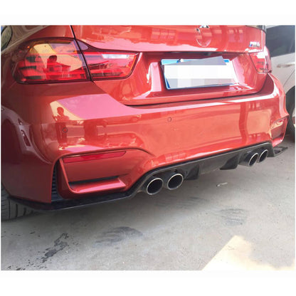 Rear Bumper Diffuser Carbon Fiber V2 (for F82/F83) for BMW 4 series F-32 2012-2020 - image 4