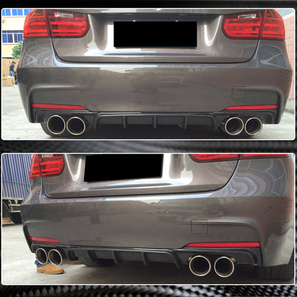 Rear Bumper Diffuser Carbon Fiber V4 (for M-Sport) for BMW 3 series F-30/31/34 2012-2019 - image 4