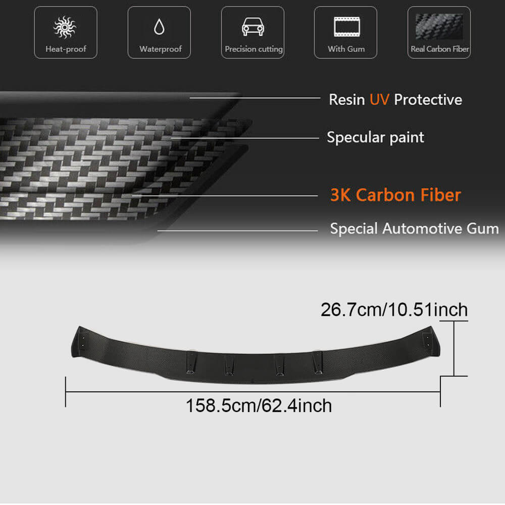 Rear bumper diffuser (for GLC43 AMG 2020-2022, Carbon) for Mercedes GLC coupe C253 - image 4