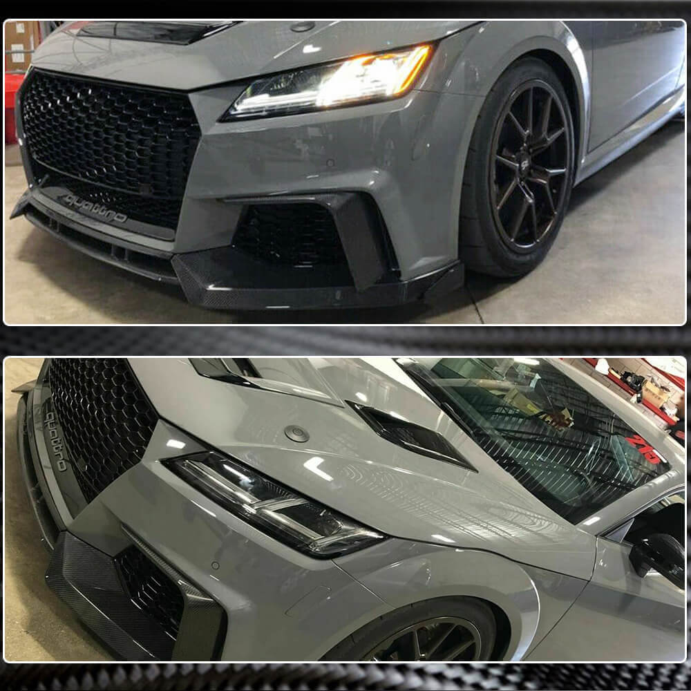 Front bumper lip (for RS, 2016-2019, Carbon) for Audi TT 2014-2023 - image 4