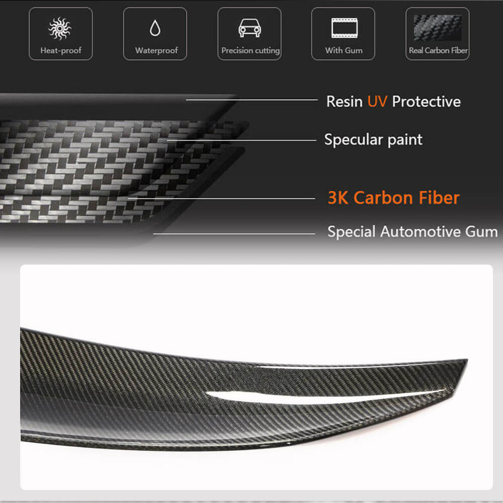 Rear Trunk Spoiler Carbon Fiber V1 (for G26) for BMW I4 (G26) 2022- - image 4