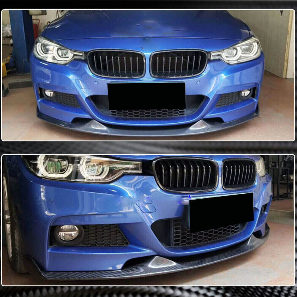 Front Bumper Lip Carbon Fiber V1 (M-Sport) for BMW 3 series F-30/31/34 2012-2019 - image 4