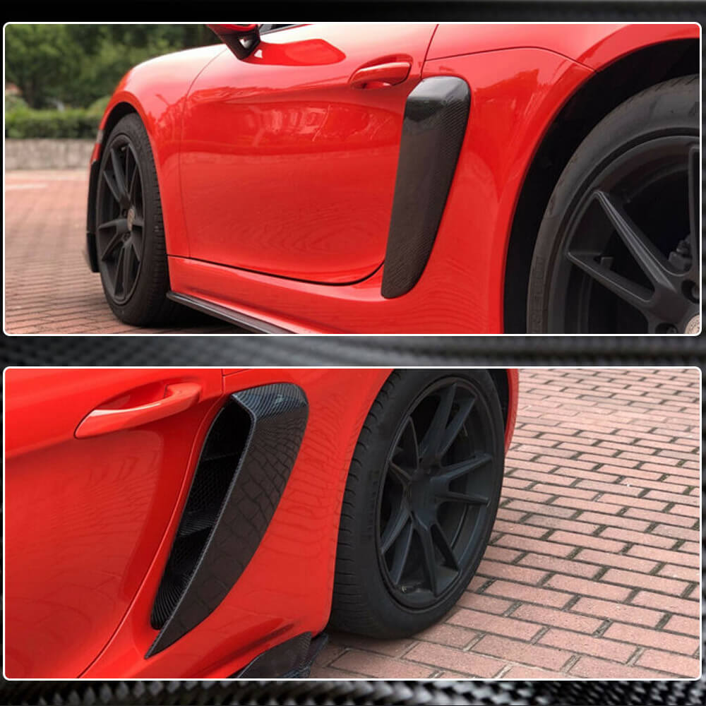 Rear Fender Covers (2016-2019, Carbon) for Porsche Boxster/Cayman 982 (718) 2016- - image 4