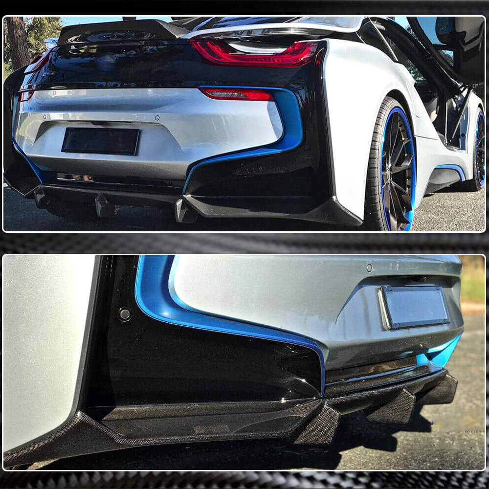 Rear Bumper Diffuser (Carbon) for BMW I8 2014-2020 - image 4