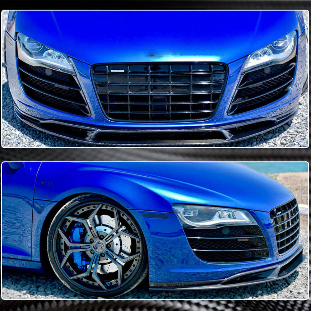 Front Bumper Lip Carbon Fiber V2 for Audi R8 2006-2015 - image 4