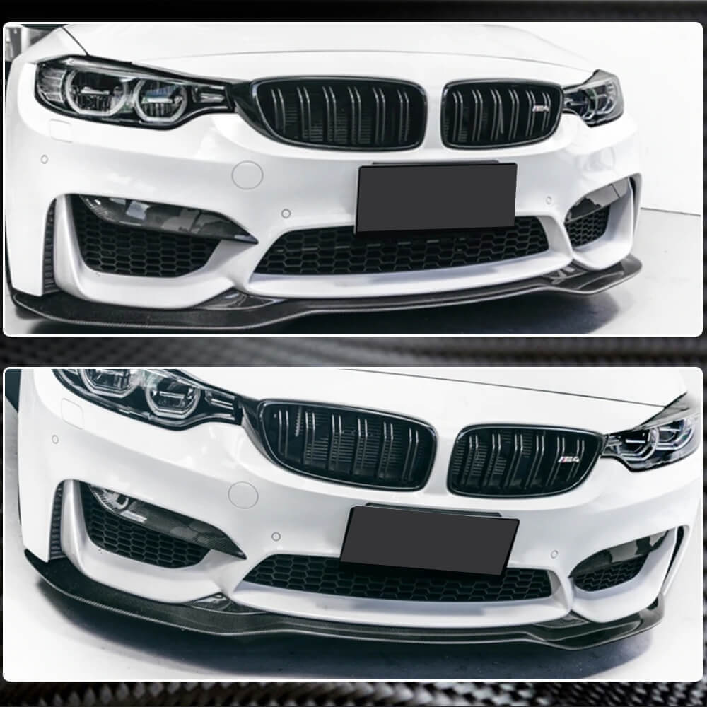 Front Bumper Lip Carbon Fiber V9 (for F82/F83) for BMW 4 series F-32 2012-2020 - image 4