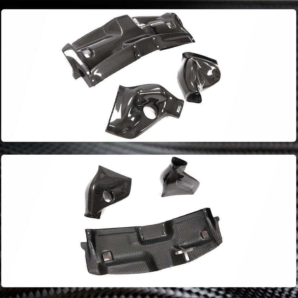 Cold Air Intake System Housing with Cover (Dry Carbon) for C63 AMG 2012-2014 for Mercedes C-class W204 2007-2015 - image 4