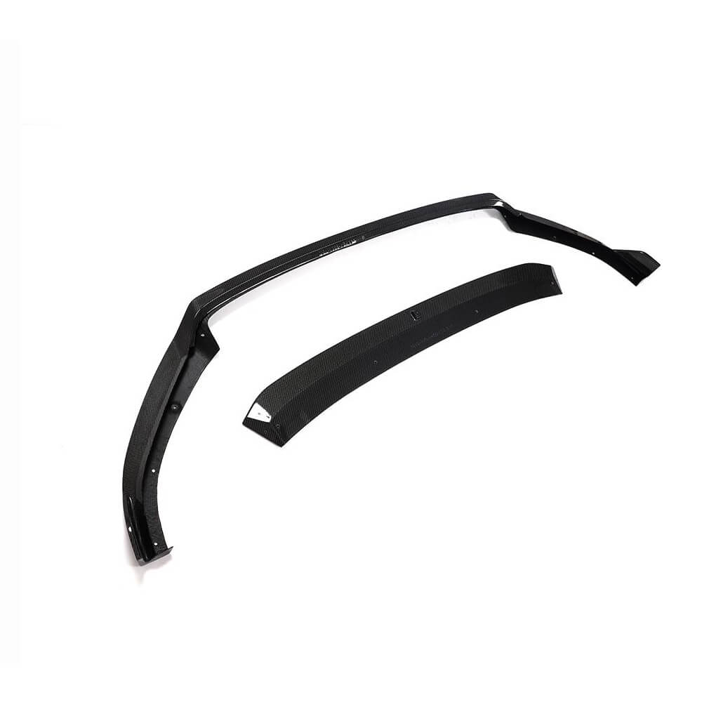 Front Bumper Lip Spoiler V2 (for R/R-Line 2017-2020, Carbon) for Volkswagen Golf 7/E-Golf 2012-2020 - image 4