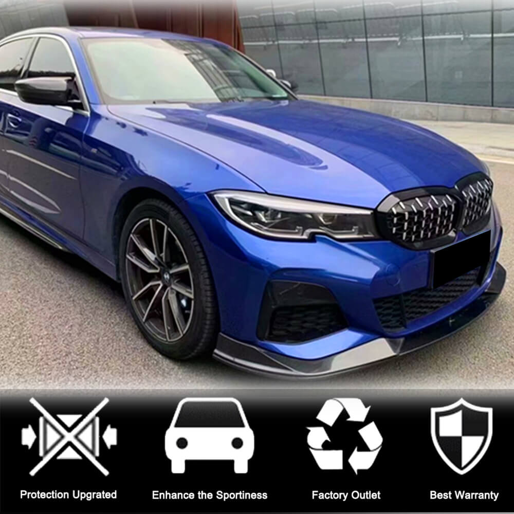 Front Bumper Lip AC-Style (for M-Sport 2018-2022, Carbon) for BMW 3 Series G20/21 2018- - image 4