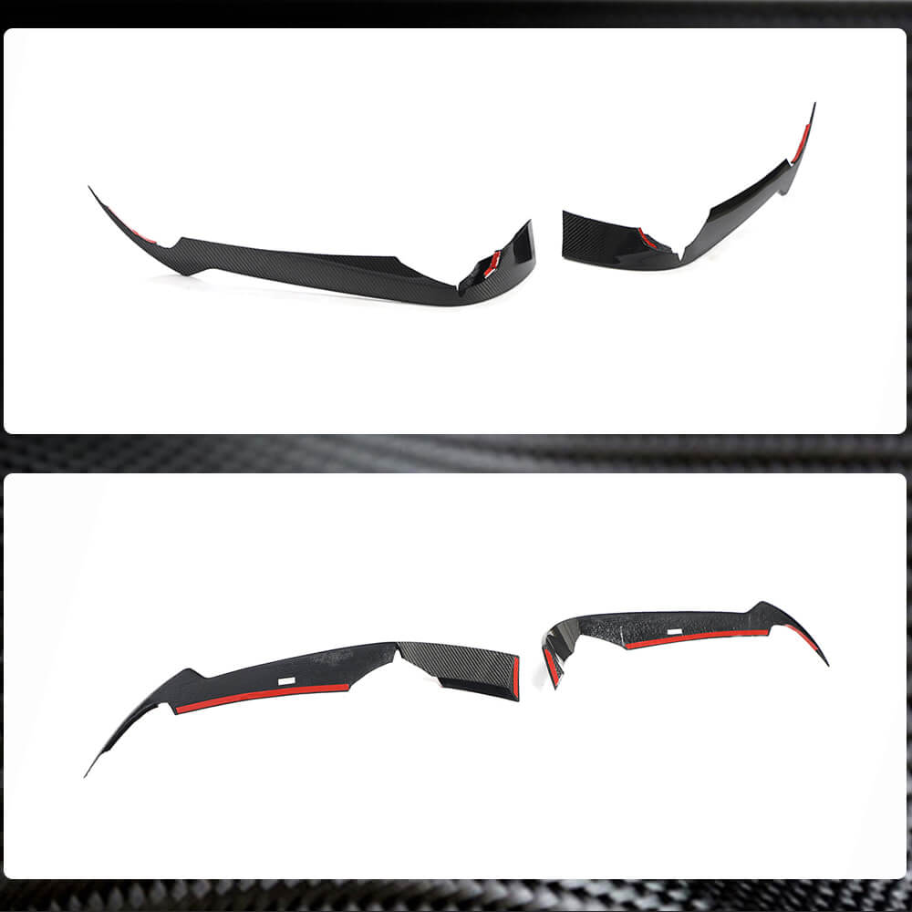 Covers on the front bumper (2019-2022, Carbon) for Chevrolet Corvette C8 2019- - image 4