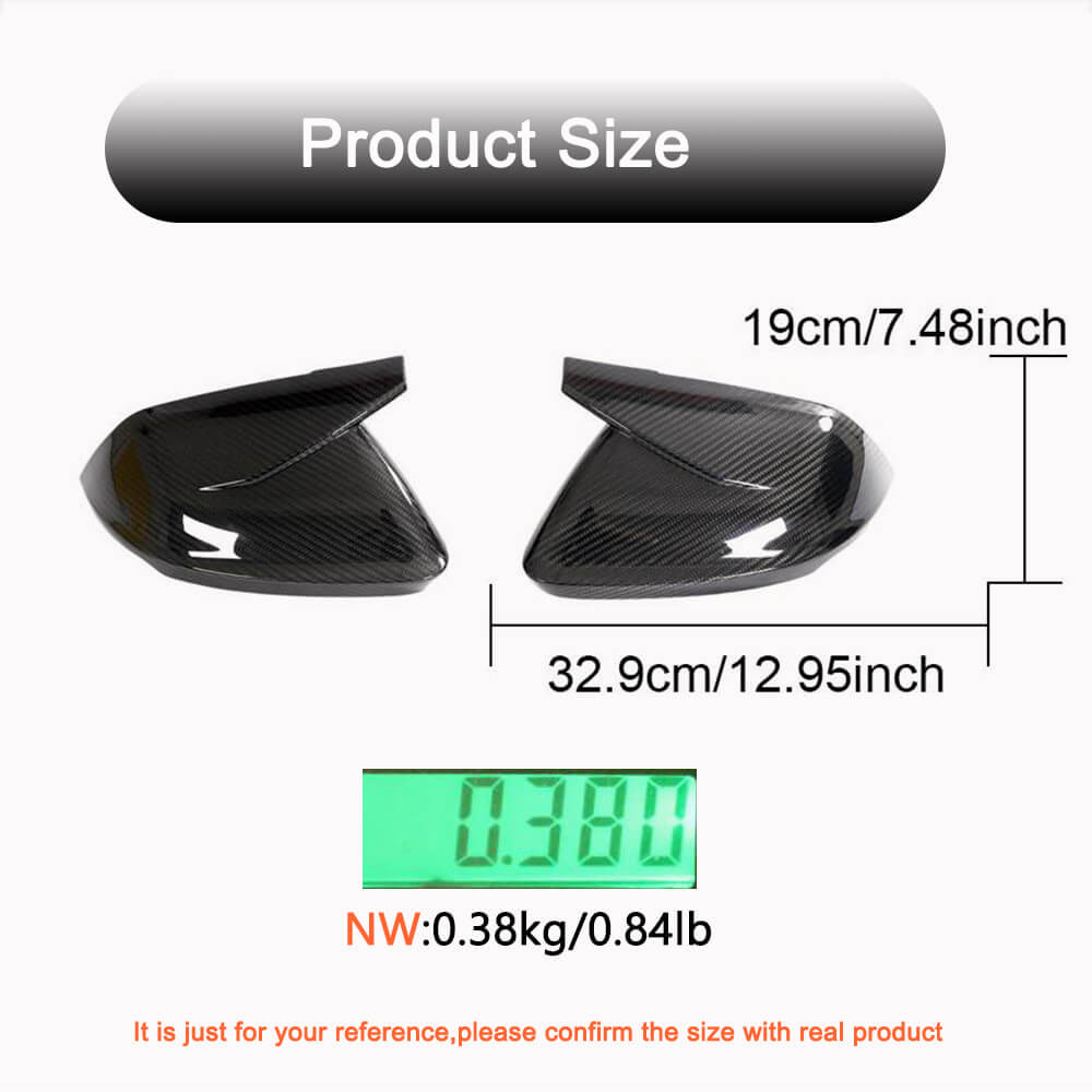 Mirror covers (2018-2023, Carbon, Without Lane Change Assist) for Audi Q8 2018- - image 4
