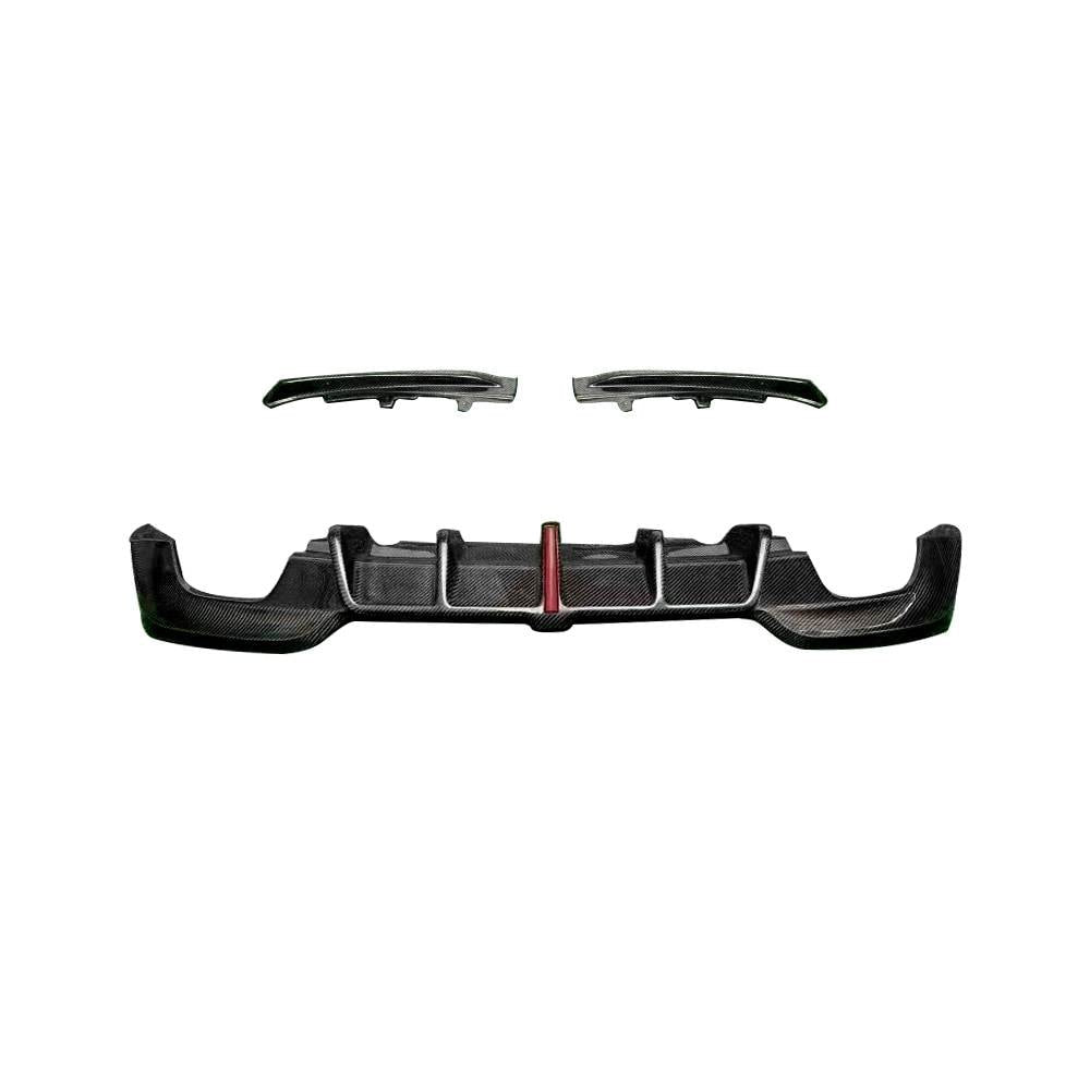 Rear Bumper Diffuser with LED Carbon Fiber (2019-2021, M-Sport) for BMW 3 series G20/21 2018- - image 4