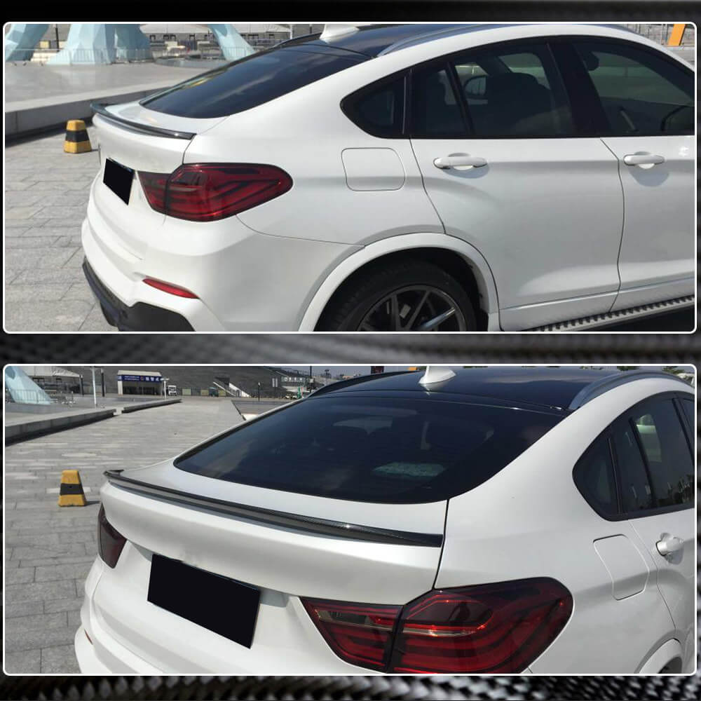 Rear Trunk Spoiler Carbon Fiber V2 for BMW X4 F-26 2014-2018 - image 4
