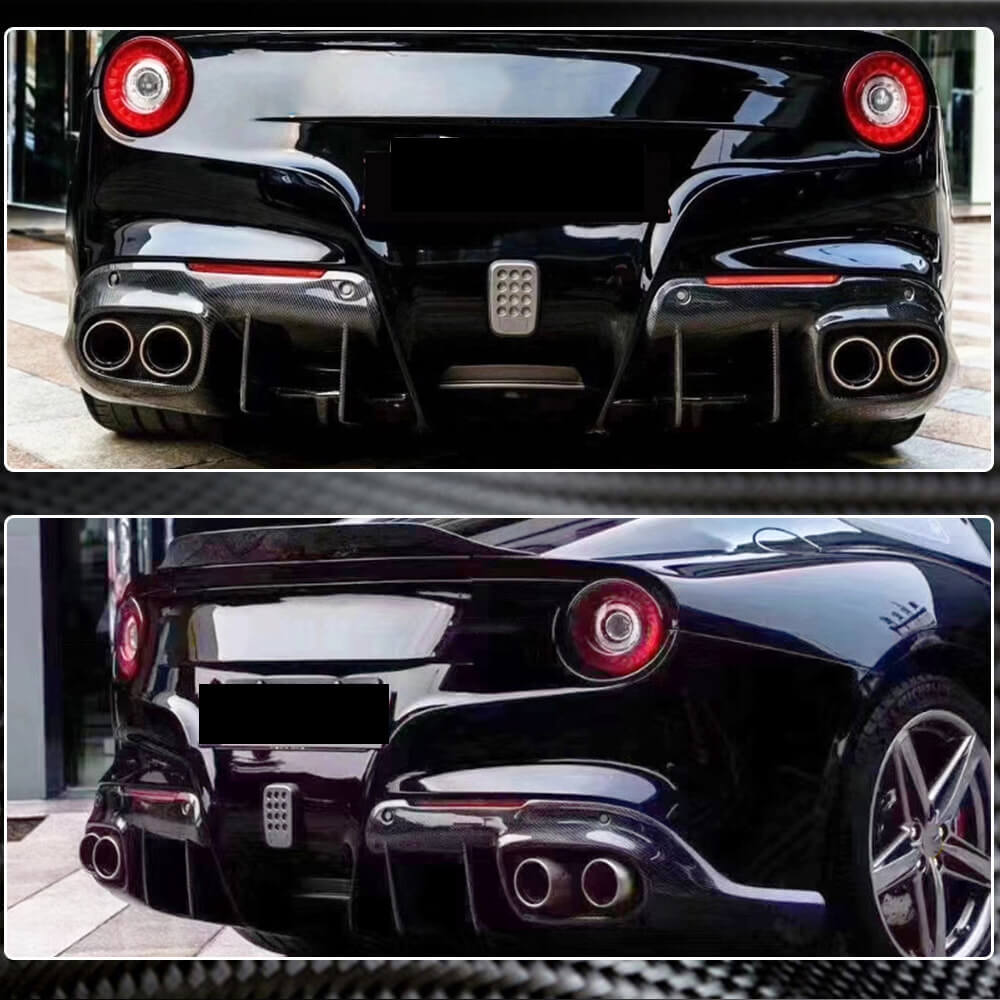 Rear Bumper Diffuser (2012-2014, Carbon) for Ferrari F12 Berlinetta 2012-2017 - image 4