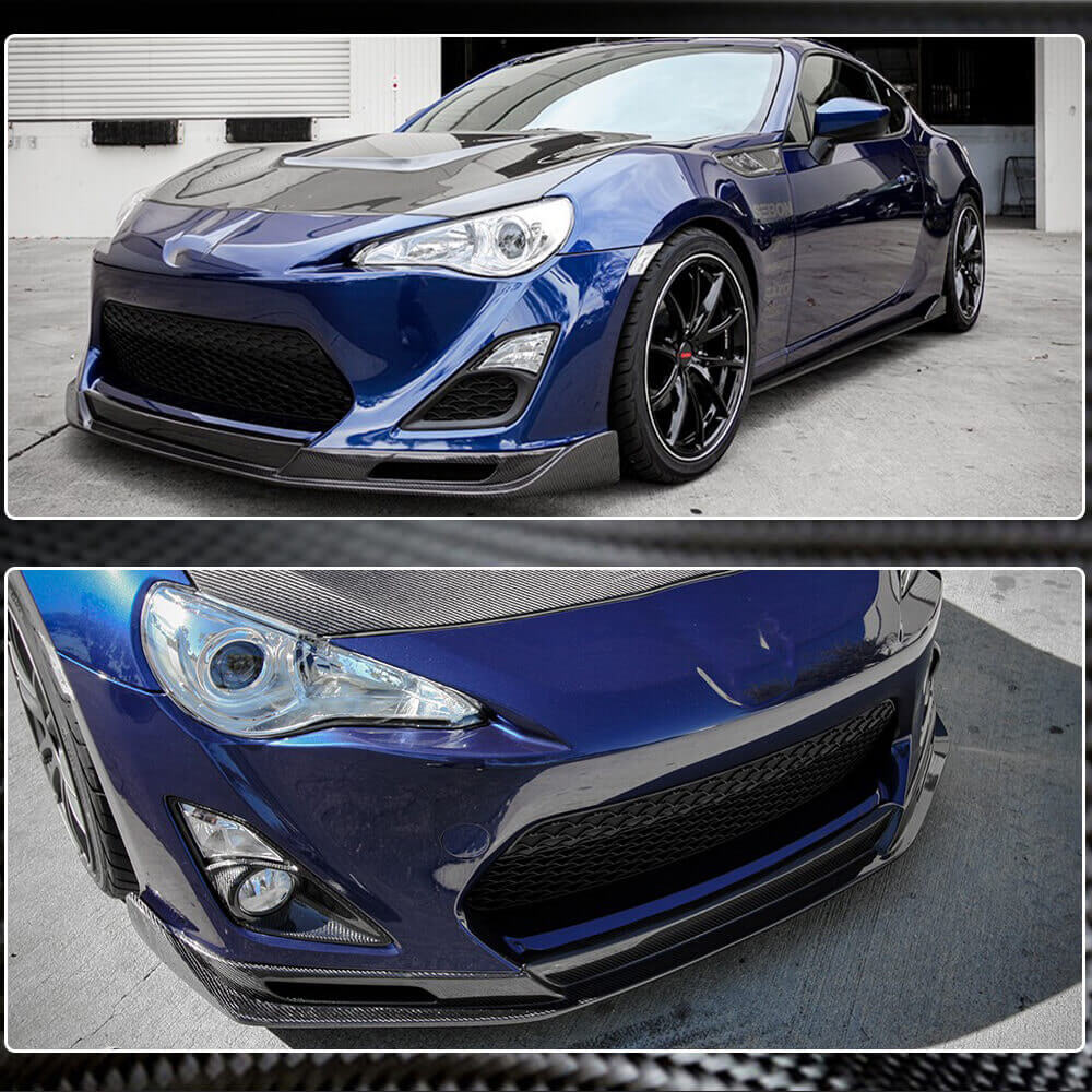 Front Bumper Lip Spoiler (Carbon) for Subaru BRZ 2012-2021 - image 4