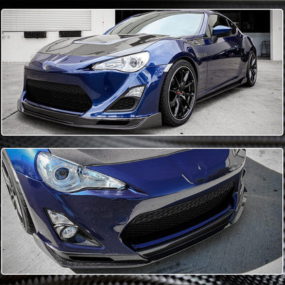 Front Bumper Lip Spoiler (Carbon) for Subaru BRZ 2012-2021 - image 4