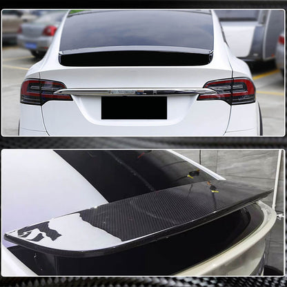 Rear Trunk Spoiler Carbon Fiber V1 (2016-2023) for Tesla Model X - image 4