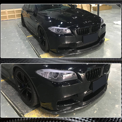 Front Bumper Lip V3 for F10 M5, Carbon for BMW 5 Series F10/F11 2010–2016 - image 4