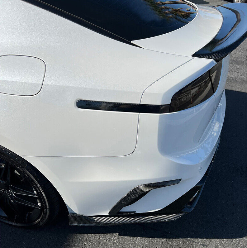 Cover on the rear bumper (2017-2020, Carbon) for Kia Stinger - image 4