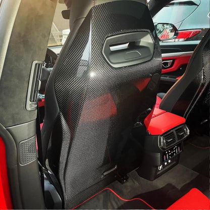 Racing Front Seatback Cover Set 2pcs Dry Carbon Fiber for Lamborghini Urus - image 4