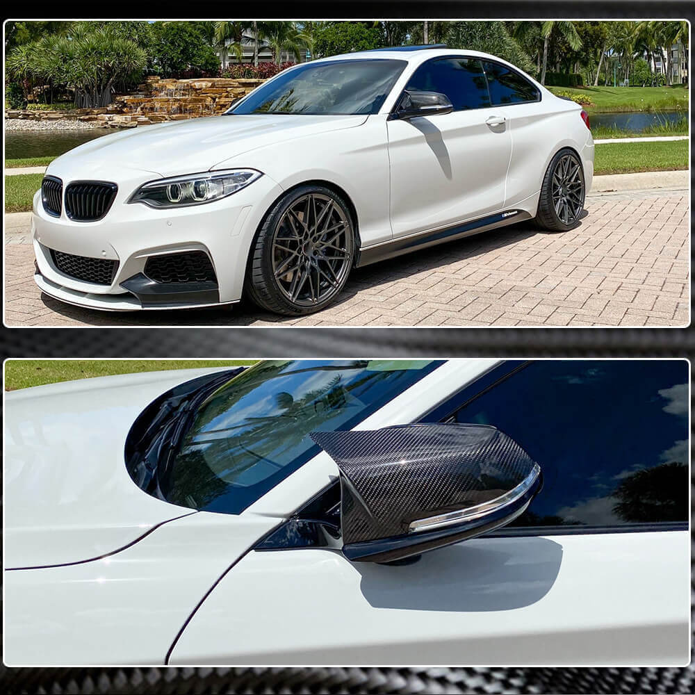 Mirror Covers Replacement Style Carbon Fiber V2 for BMW 1 series F20/21 2011-2019 - image 4