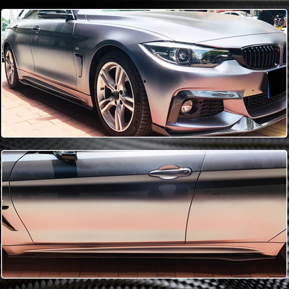 Side Skirts Carbon Fiber V2 (for M-Sport) for BMW 4 series F-32 2012-2020 - image 4
