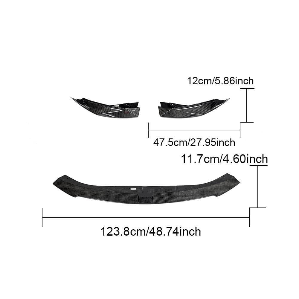 Front Bumper Lip V1 for G80 Carbon for BMW 3 Series G20/21 2018- - image 4
