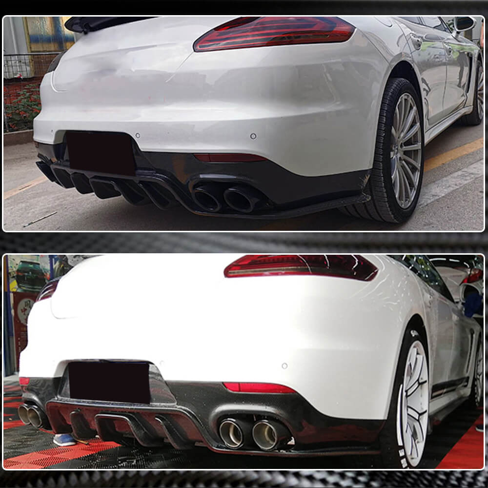 Rear Bumper Diffuser (2013-2016, Carbon) for Porsche Panamera 2009-2016 - image 4