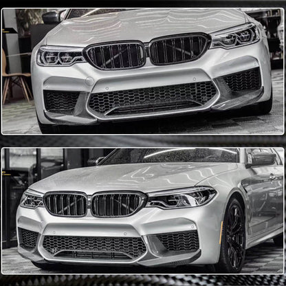 Front Bumper Flap Extensions (for M5 F90 2017-2020, Carbon) for BMW 5 Series G30/31 2017-2023 - image 4