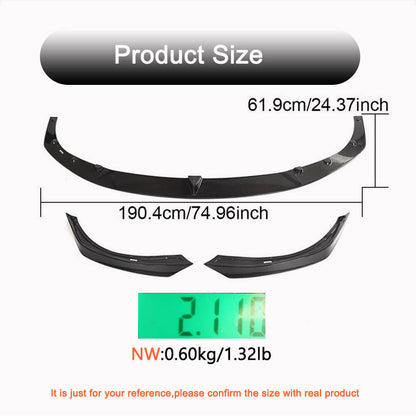 Front Bumper Lip V2 (2021+, Carbon) for Tesla Model S 2012– - image 4