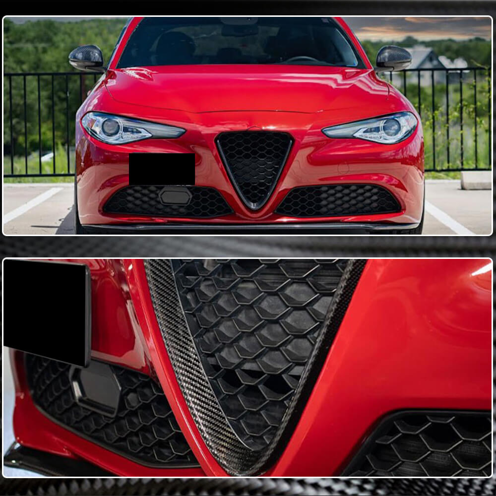 Grille Cover (for Base, Dry Carbon) for Alfa Romeo Giulia 2016-2022 - image 4