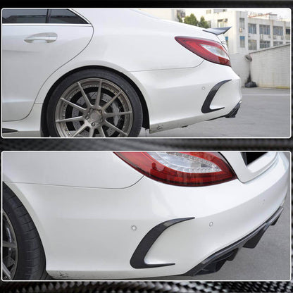 Rear bumper covers (for Base / CLS63 AMG SD 2015-2018, Carbon) for Mercedes CLS C218 2011-2018 - image 4