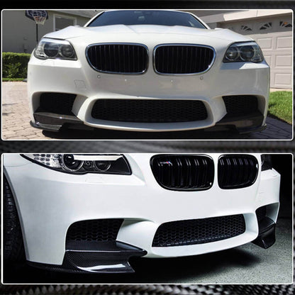 Front Bumper Flap Extensions (for F10 M5, Carbon) for BMW 5 Series F10/F11 2010–2016 - image 4