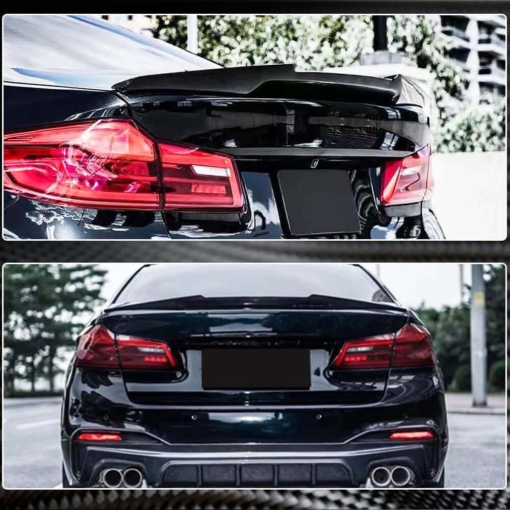 Rear Trunk Spoiler Carbon Fiber V6 (SD) for BMW 5 Series G30/31 2017-2023 - image 4