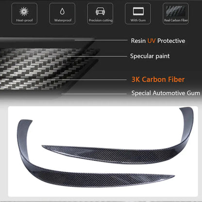 Front Bumper Extensions V2 for S63 AMG 2014-2017 Carbon for Mercedes S-сlass W222 2013-2022 - image 4