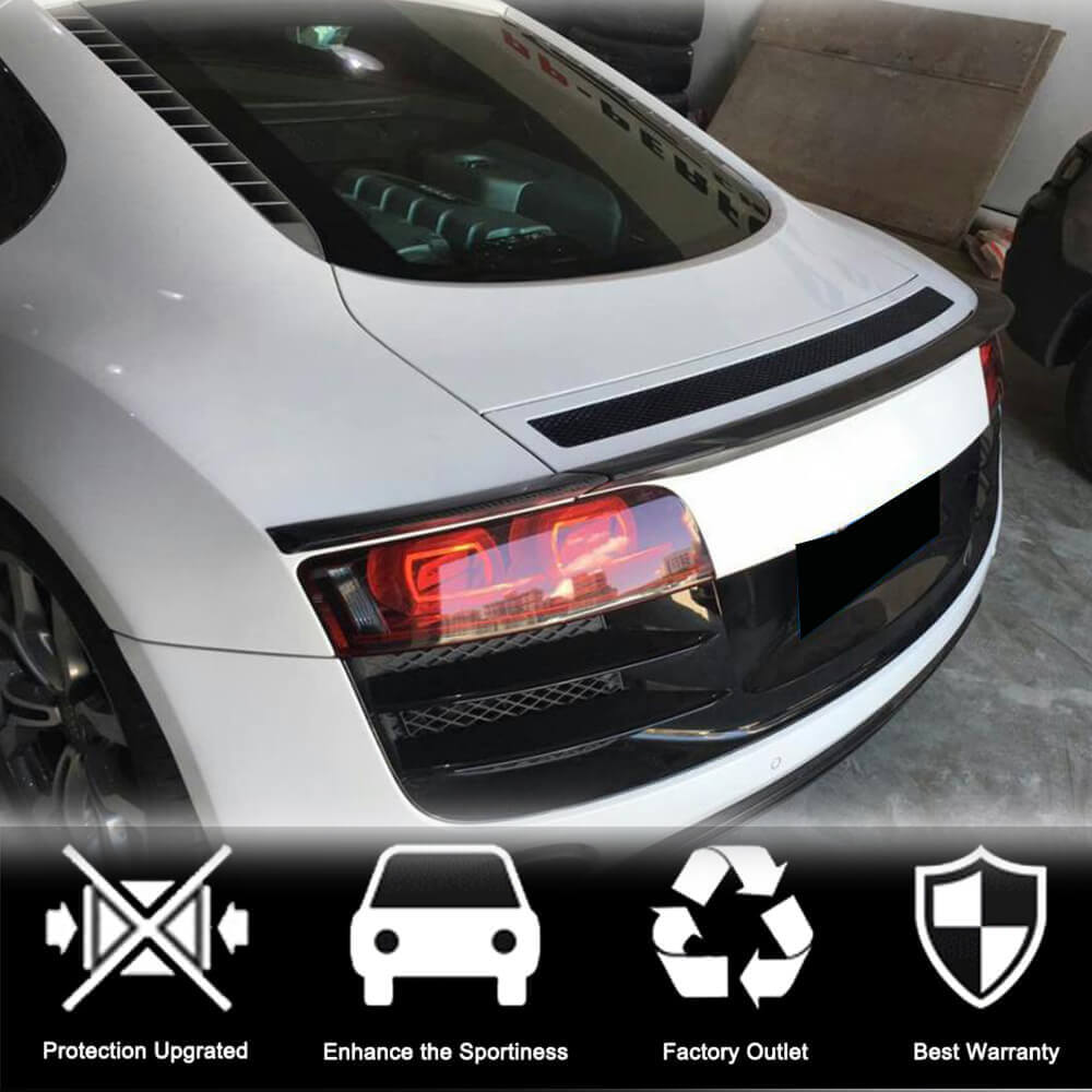 Rear Trunk Spoiler Carbon Fiber for Audi R8 2006-2015 - image 4