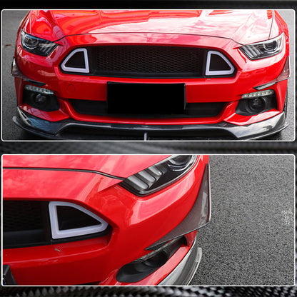 Covers on the front bumper (2015-2017, Carbon) for Ford Mustang 2015-2023 - image 4