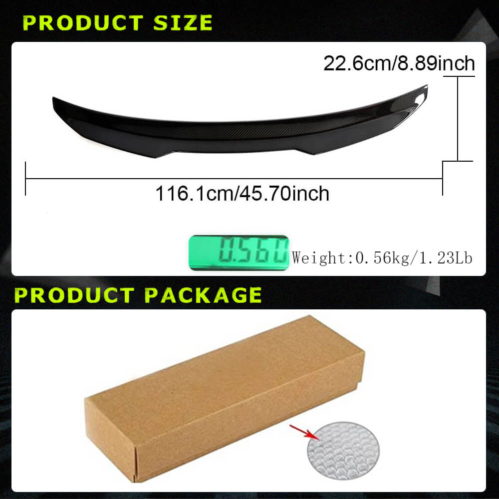 V10 Spoiler (for Sedan, Carbon) for Audi A3 2012-2020 - image 4