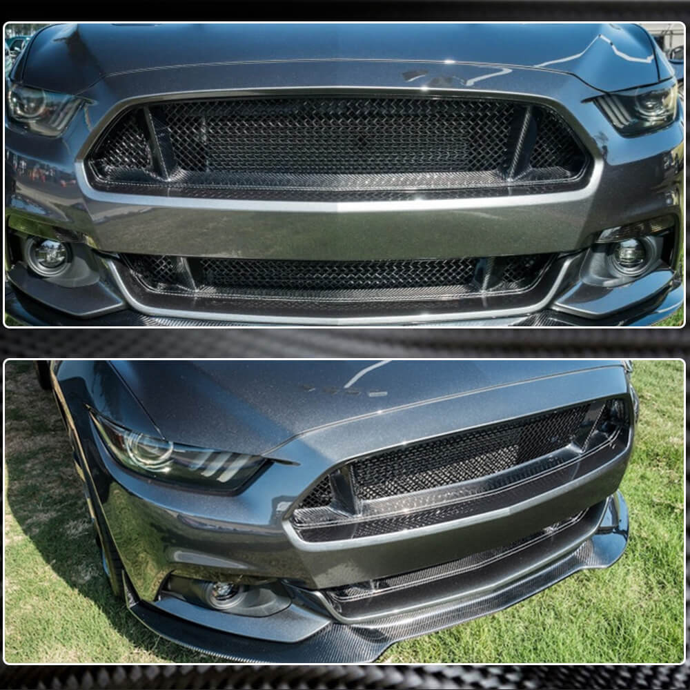 Front Grille (2015-2017, Carbon) for Ford Mustang 2015-2023 - image 4