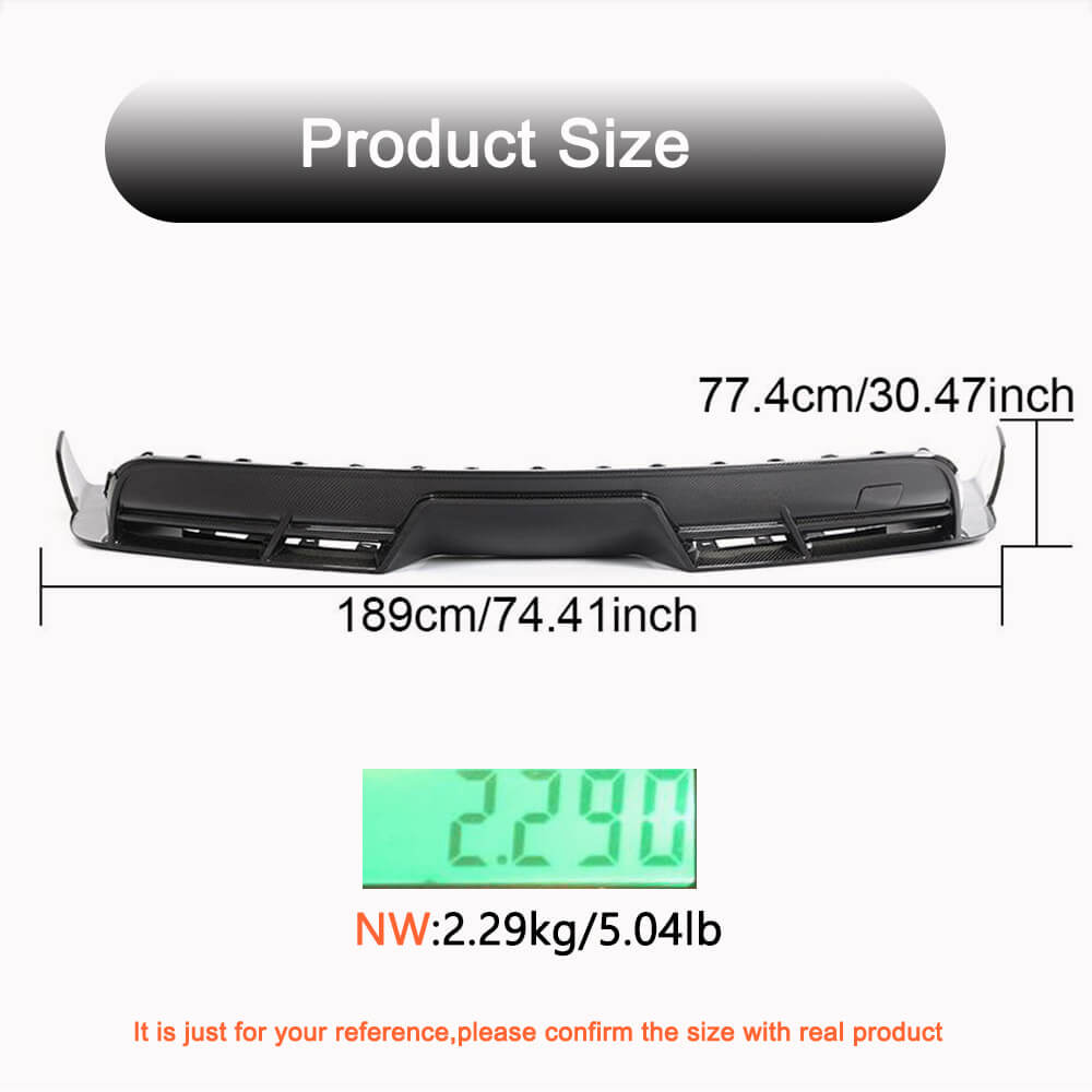 Rear Bumper Diffuser (2021+, Carbon) for Tesla Model S 2012– - image 4