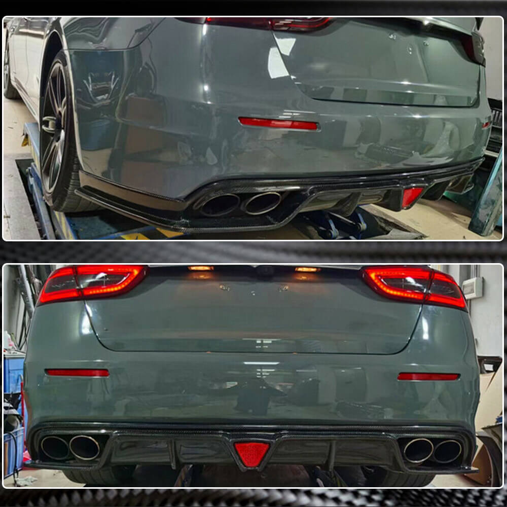 Rear bumper diffuser V1 (for S/S Q4 2017-2020, Carbon) for Maserati Quattroporte 2013↗︎ - image 4