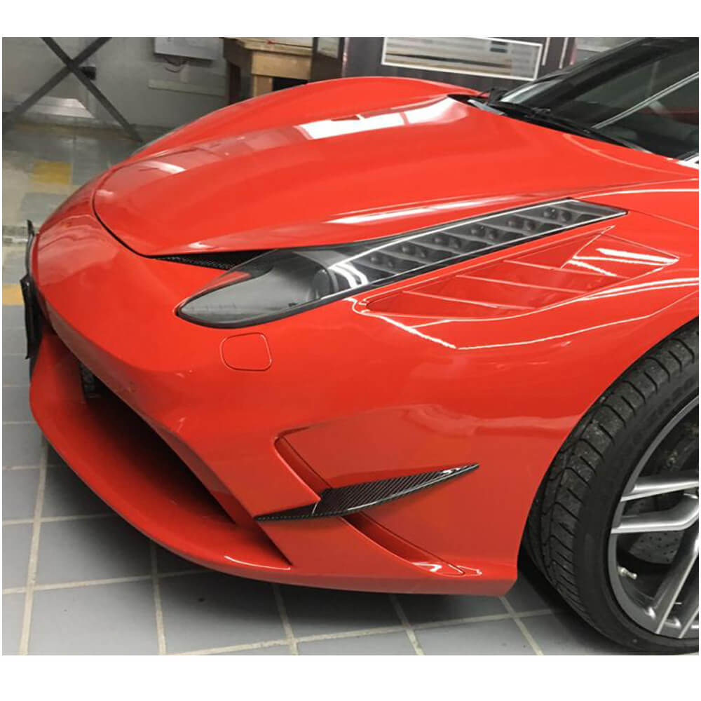 Covers on the front bumper (2014-2015, Carbon) for Ferrari 458 Italia - image 4