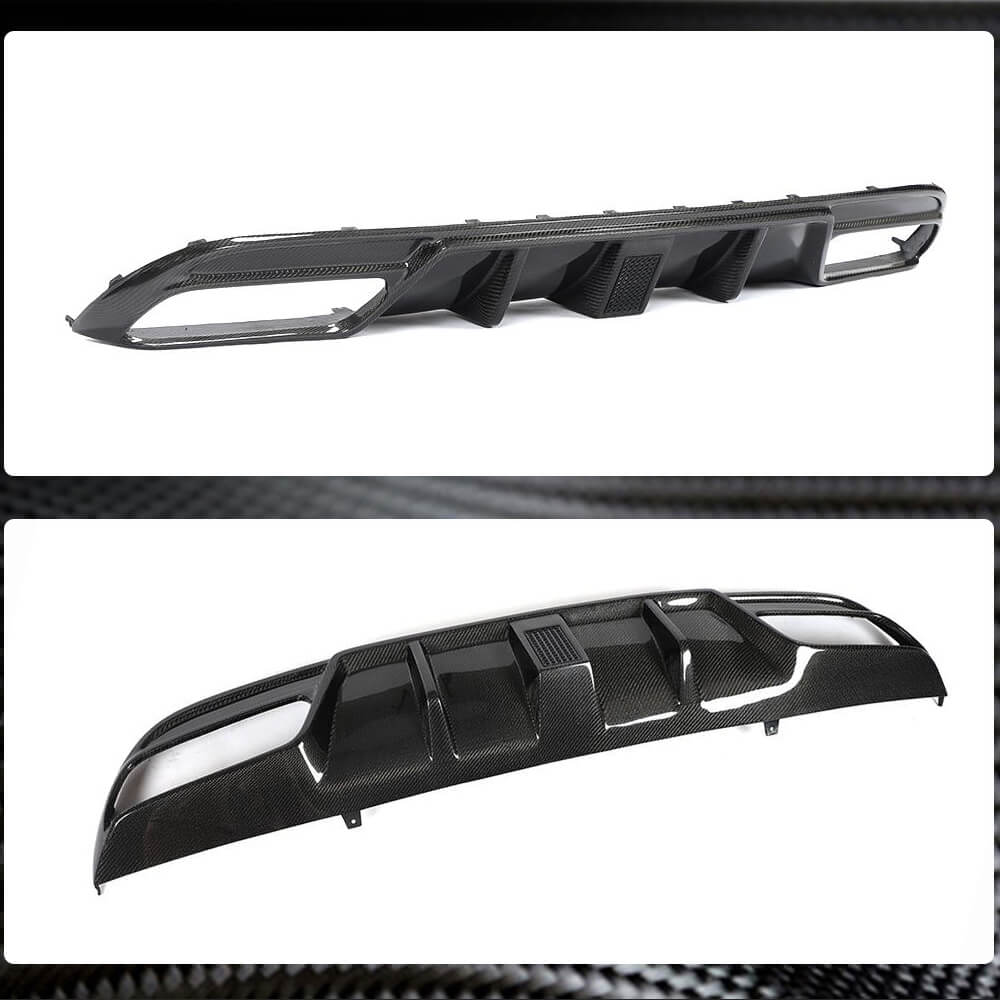 Rear bumper diffuser V3 (for SD C43/C63 AMG 2015-2019, Carbon) for Mercedes C-class W205 2014-2021 - image 4