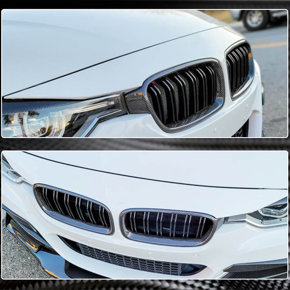 Grilles M-Look V1 (Carbon) for BMW 3 Series F-30/31/34 2012-2019 - image 4