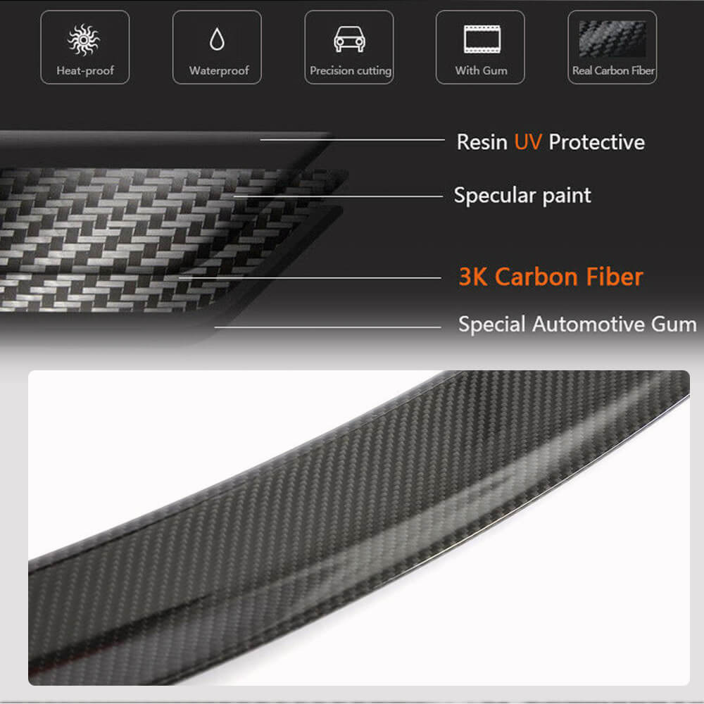 Rear Trunk Spoiler Dry Carbon Fiber V7 (SD) for BMW 3 series F-30/31/34 2012-2019 - image 4