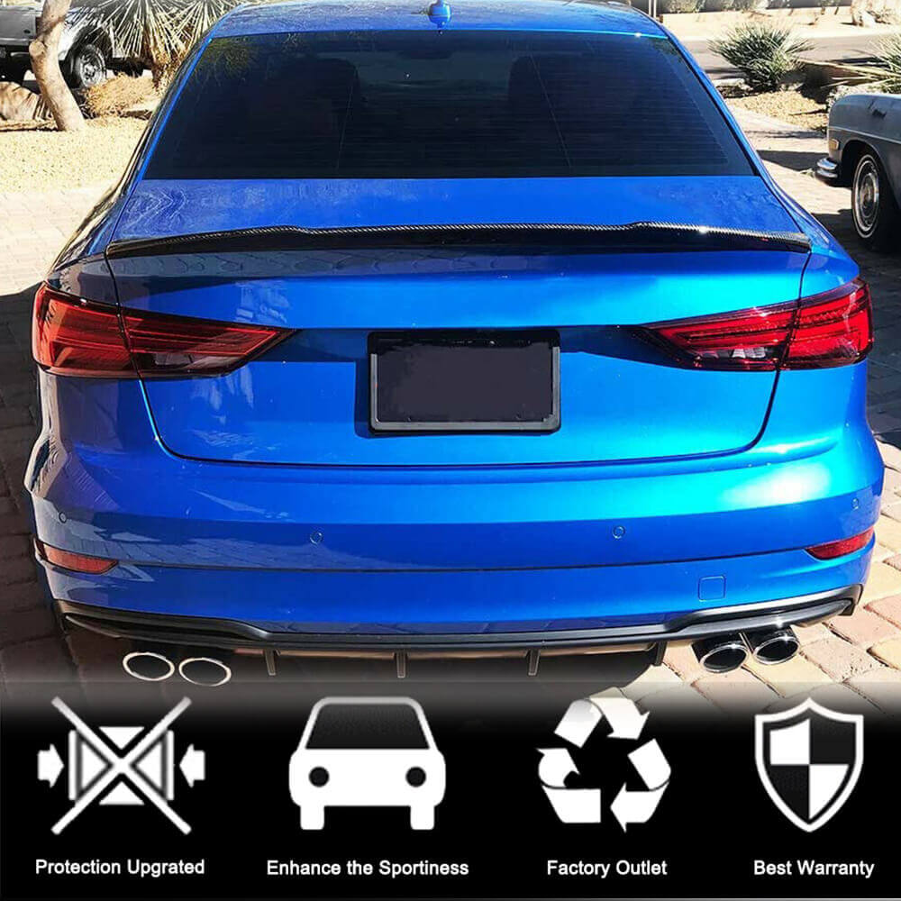 V9 Carbon Spoiler (for Sedan) for Audi A3 2012-2020 - image 4