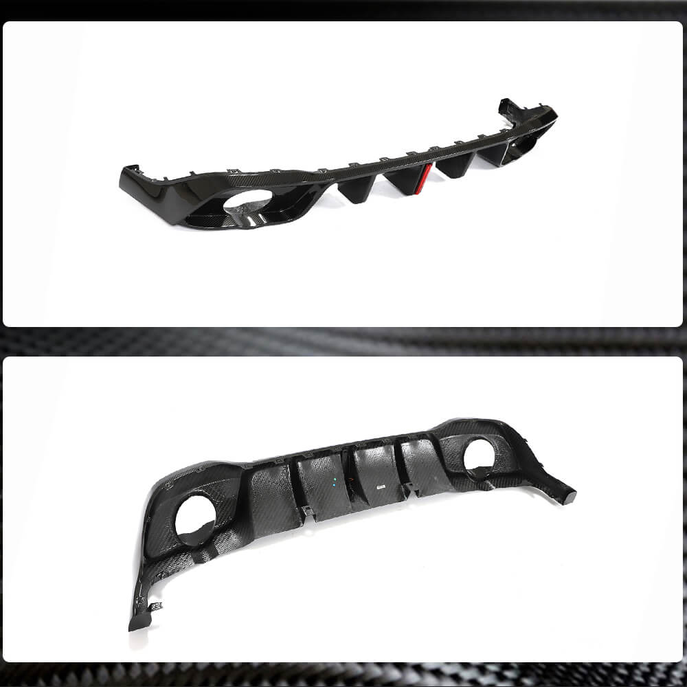 Rear Bumper Diffuser (for GTI HB, Dry Carbon) for Volkswagen Golf 8 2019- - image 4