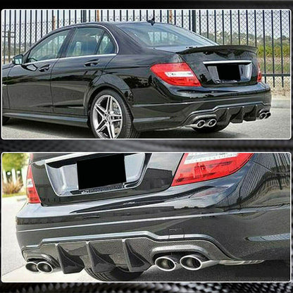 Rear Bumper Diffuser V3 for AMG SD/Coupe 2012-2014 Carbon for Mercedes C-class W204 2007-2015 - image 4