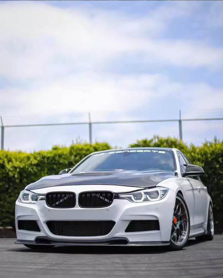 Front Bumper Lip V-Style for F30 M-Sport, Carbon for BMW 3 Series F30/F31 2012-2019 - image 4