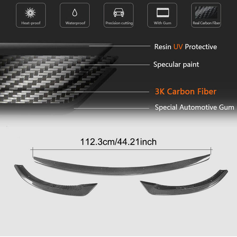 Lip V2 front bumper cover (for AMG-Line / E43 AMG 2016-2019, Carbon) for Mercedes E-class W213 2016-2023 - image 4